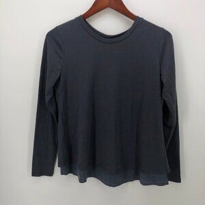 Bobeau Gray Layered Tiered Bow Tie Shirt SP